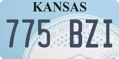 KS license plate 775BZI