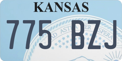 KS license plate 775BZJ