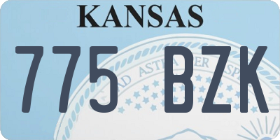 KS license plate 775BZK