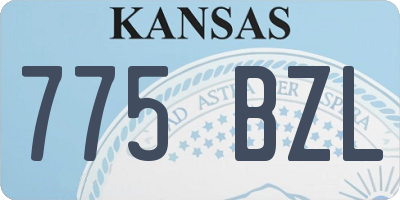 KS license plate 775BZL