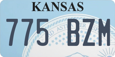 KS license plate 775BZM
