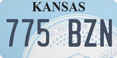 KS license plate 775BZN