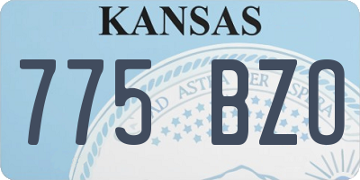 KS license plate 775BZO