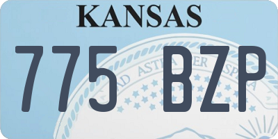 KS license plate 775BZP