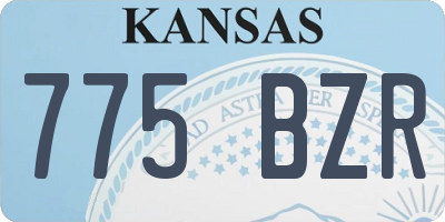 KS license plate 775BZR