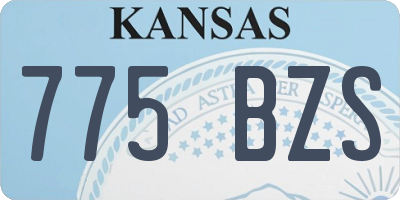 KS license plate 775BZS