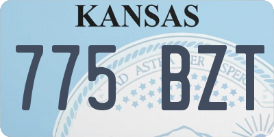 KS license plate 775BZT