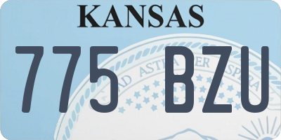KS license plate 775BZU