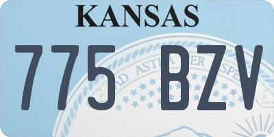 KS license plate 775BZV