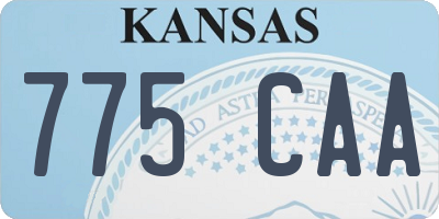 KS license plate 775CAA