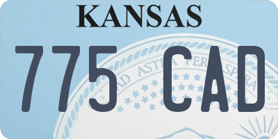 KS license plate 775CAD