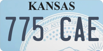 KS license plate 775CAE