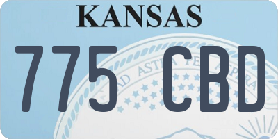 KS license plate 775CBD