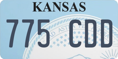 KS license plate 775CDD