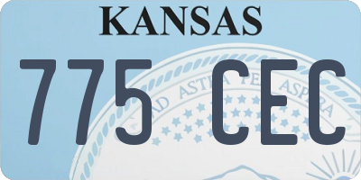 KS license plate 775CEC