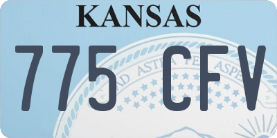 KS license plate 775CFV