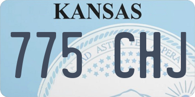 KS license plate 775CHJ