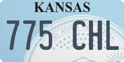 KS license plate 775CHL