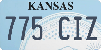 KS license plate 775CIZ