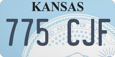KS license plate 775CJF