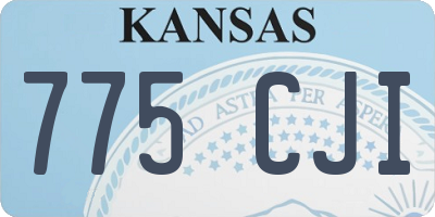 KS license plate 775CJI