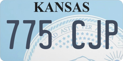 KS license plate 775CJP