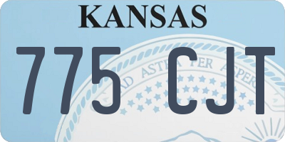 KS license plate 775CJT