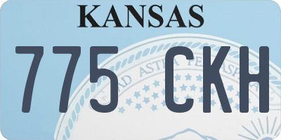 KS license plate 775CKH