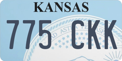 KS license plate 775CKK