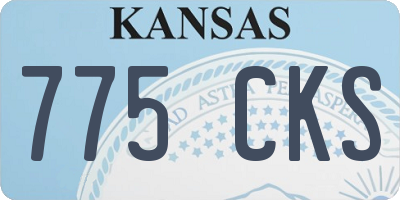 KS license plate 775CKS