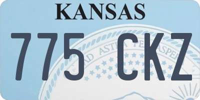 KS license plate 775CKZ