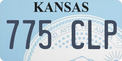 KS license plate 775CLP
