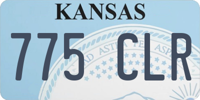 KS license plate 775CLR