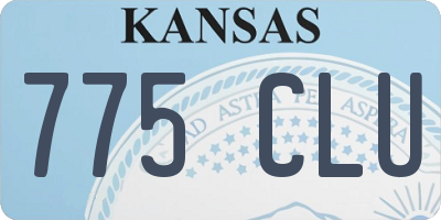 KS license plate 775CLU