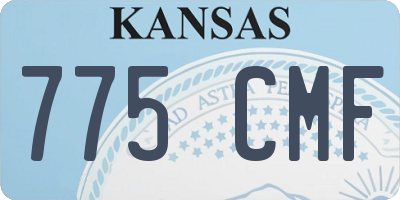 KS license plate 775CMF