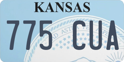 KS license plate 775CUA