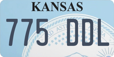 KS license plate 775DDL