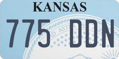 KS license plate 775DDN
