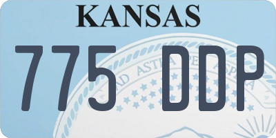 KS license plate 775DDP