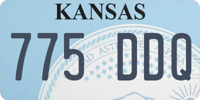 KS license plate 775DDQ