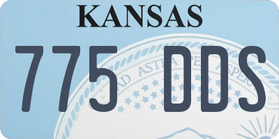 KS license plate 775DDS