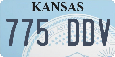 KS license plate 775DDV