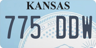KS license plate 775DDW