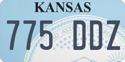 KS license plate 775DDZ