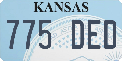 KS license plate 775DED
