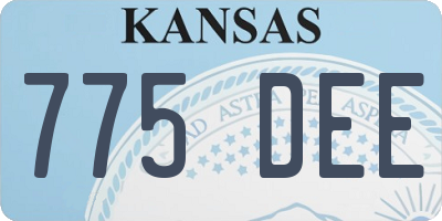 KS license plate 775DEE