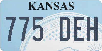 KS license plate 775DEH