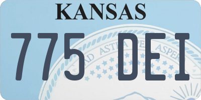 KS license plate 775DEI