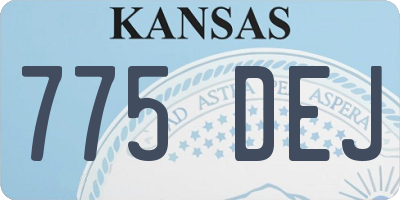 KS license plate 775DEJ
