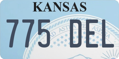 KS license plate 775DEL
